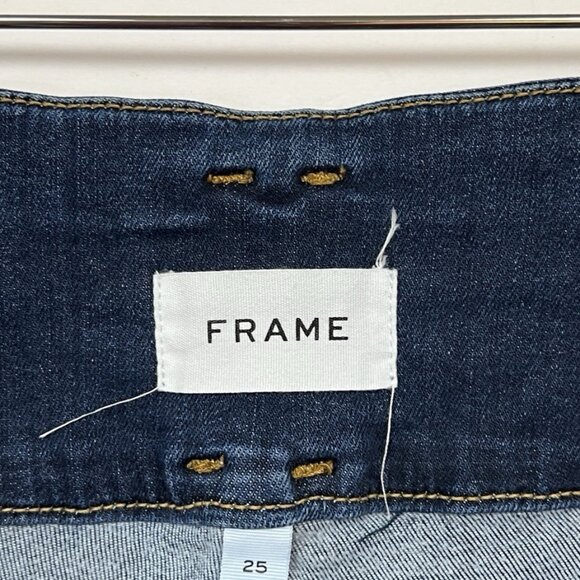 FRAME Le Catroux Center Seam Crop Mini Bootcut Jeans Size 25 - Picture 3 of 7